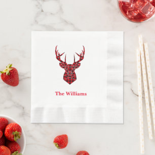 Holiday Paper Napkins-Stag Napkins