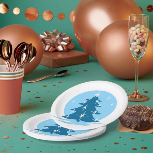 Holiday Paper Plates Festive Reindeer Party Plates