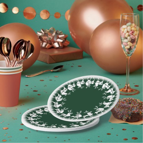 Holiday Paper Plates Festive Reindeer Party Plates