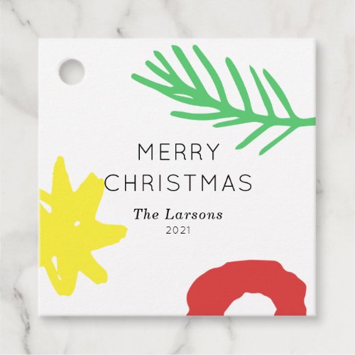 Holiday Paper Star Cutout Favor Tags