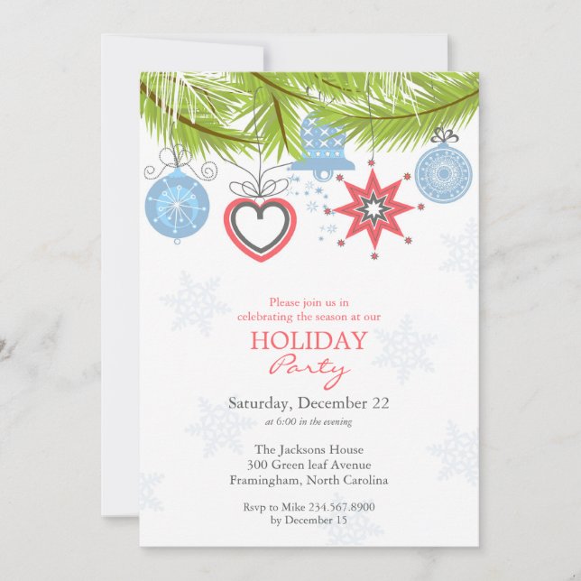 Holiday Party Christmas Invitation (Front)