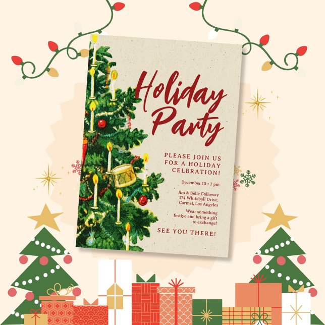 Holiday Party Christmas Tree Invitation (Creator Uploaded)