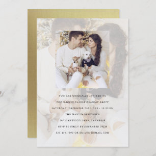 Holiday Party Double Photo Invitation with Overlay
