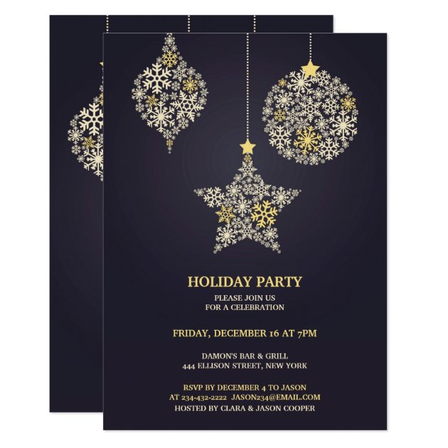 Holiday Party Flat Invitation