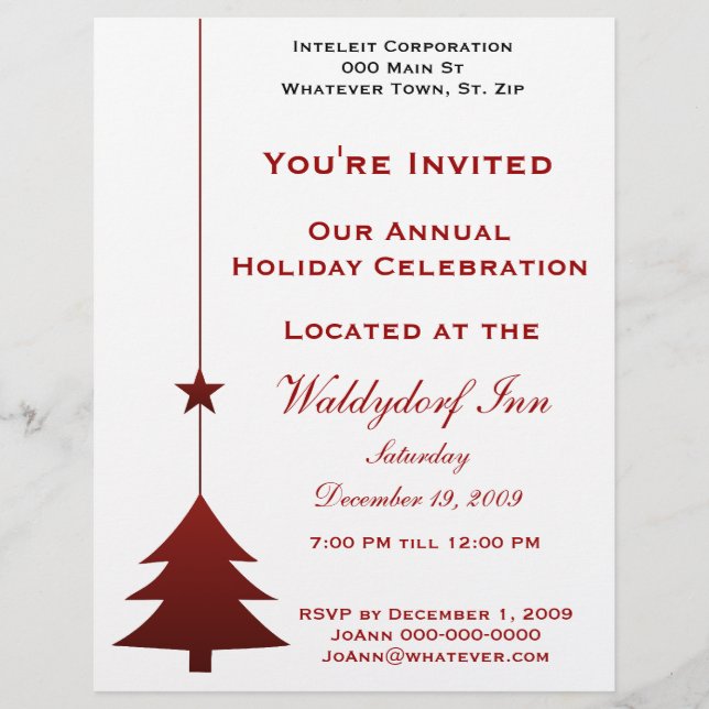 Holiday Party Flyer (Front)
