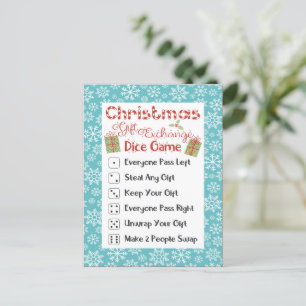 Holiday Party Game Card Christmas Dirty Santa