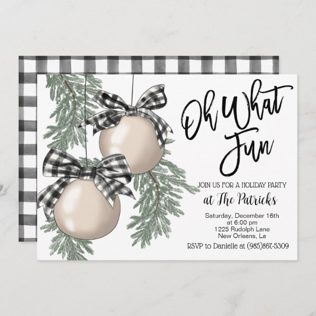 Holiday Party  Invitation (Front/Back)
