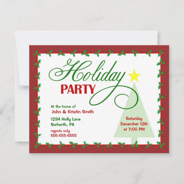 Holiday Party Invitation (Front)