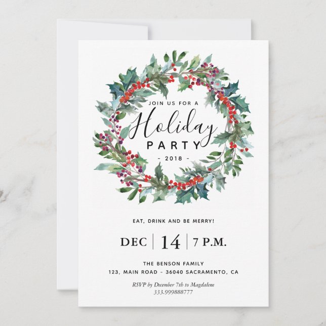 Holiday Party Invitation (Front)