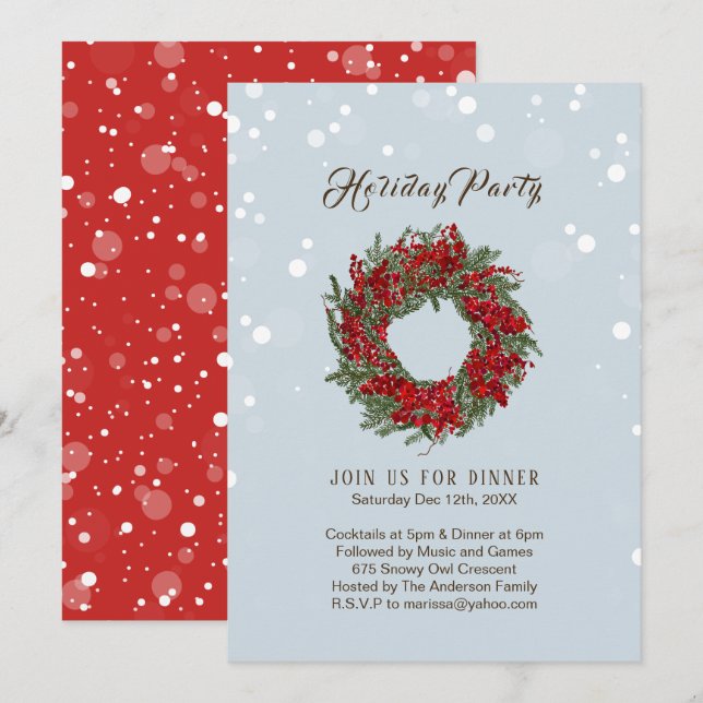 Holiday Party Invitation (Front/Back)