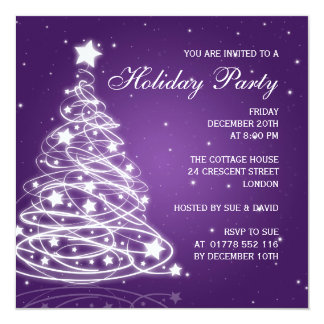 Purple Christmas Invitations 1