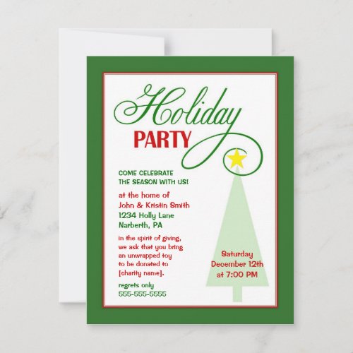 Holiday Party Invitation _ Custom Cause