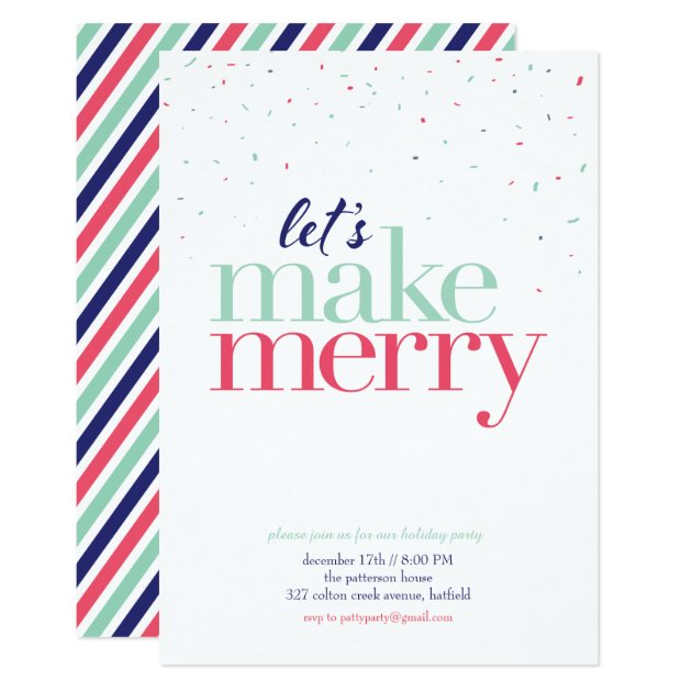 Holiday Party Invitation *Let's Make Merry*