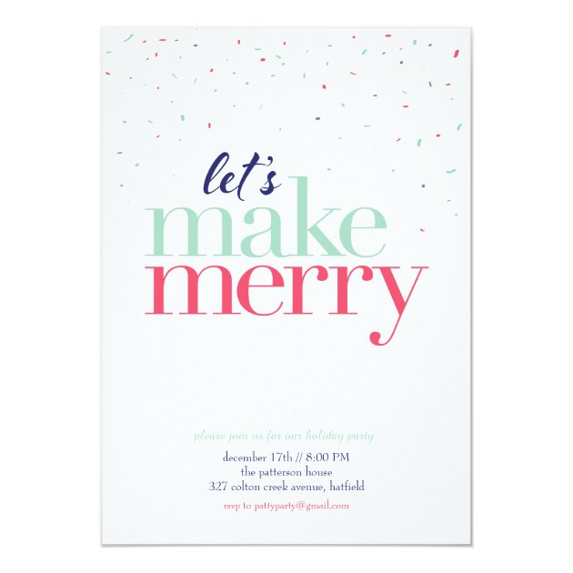 Holiday Party Invitation *Let's Make Merry*