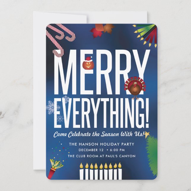 Holiday Party Invitation *Merry Everything* (Front)