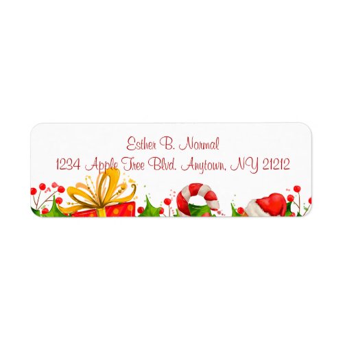 Holiday Party Invitation Return Labels