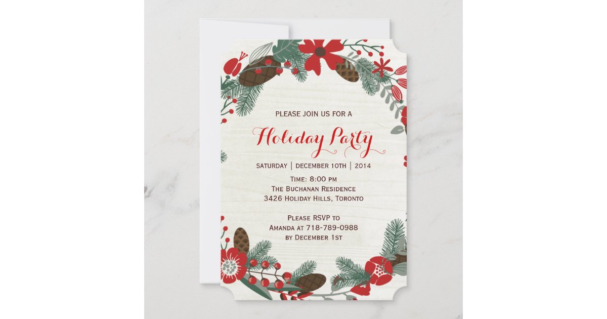 Holiday Party Invitations | Zazzle