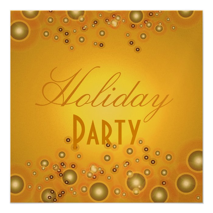 Holiday Party invitations, champagne bubbles