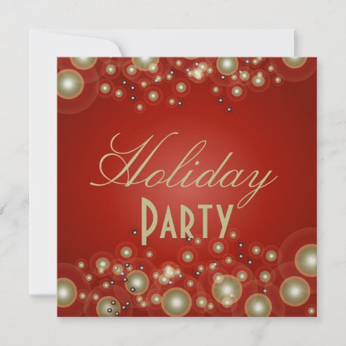 Holiday Party invitations champagne bubbles Invitation
