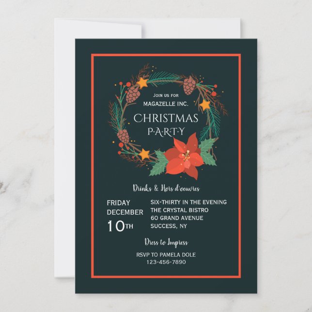 Holiday Party Invitations Corporate (Front)