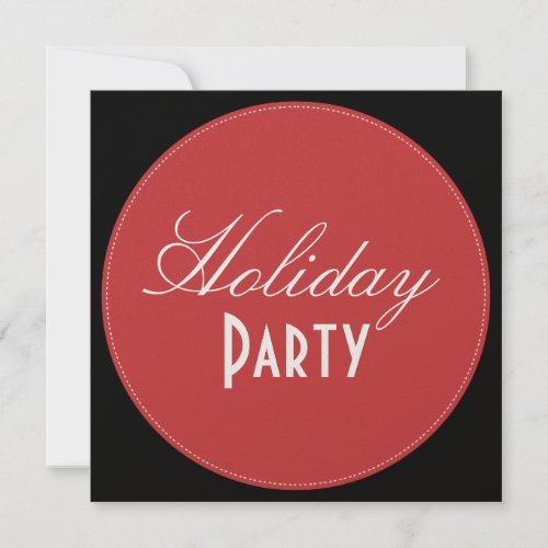 Holiday Party invitations red  green dot Invitation