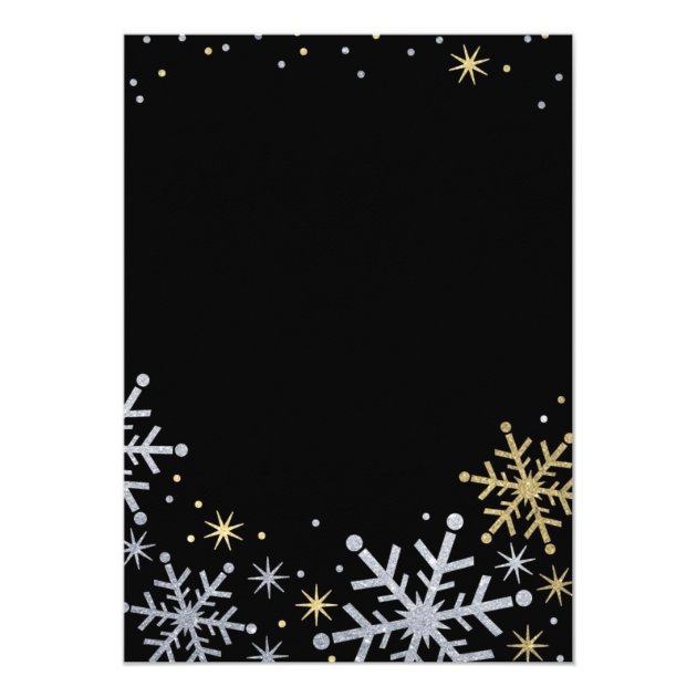 Holiday Party Invitations | Silver And Gold Colors