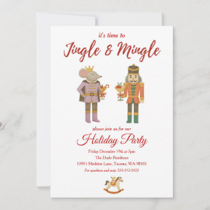 Holiday Party Jingle and Mingle Nutcracker Invitation