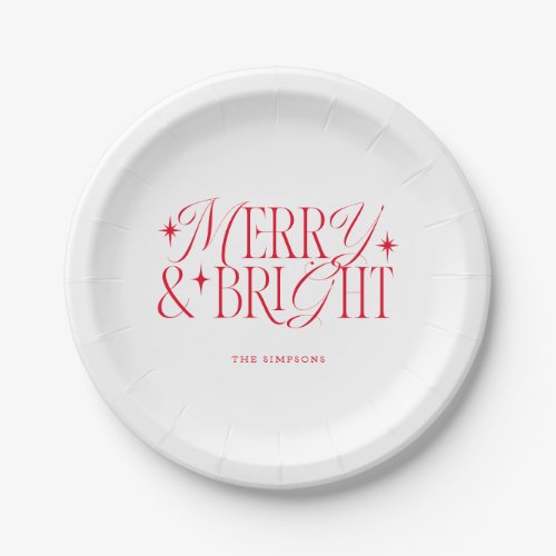 Holiday Party Merry  Bright Paper Plates