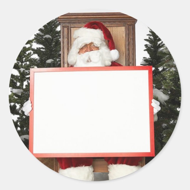 Holiday Party Name Tag Santa Claus (Front)