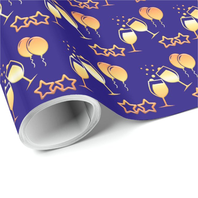 holiday party pattern wrapping paper (Roll Corner)