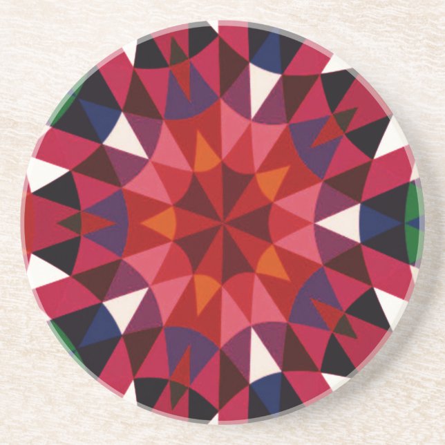Holiday Pattern Drink Coaster (Front)