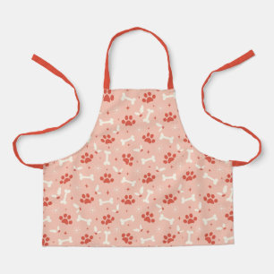 Holiday Paws & Bones Christmas Pattern Apron