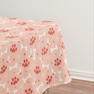 Holiday Paws & Bones Christmas Pattern Tablecloth