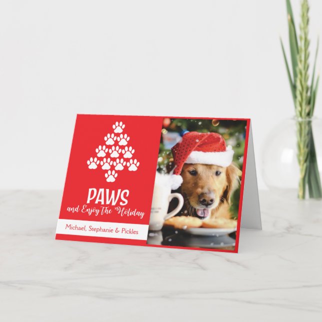 Holiday Paws Christmas Card (Front)