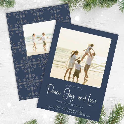 Holiday Peace Joy Love Elegant Snowflakes 2 Photo