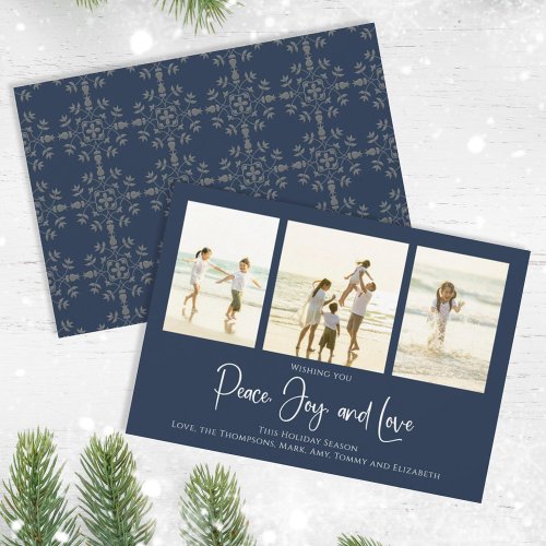 Holiday Peace Joy Love Elegant Snowflakes 3 Photo
