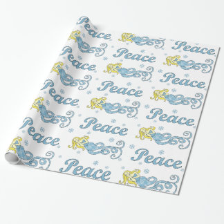 Holiday Peace Mermaid Wrapping Paper