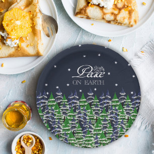 Holiday Peace On Earth Paper Plates