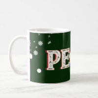 Holiday Peacel with Snowman Coffee Mug