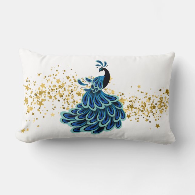 Holiday Peacock Pillow (Front)
