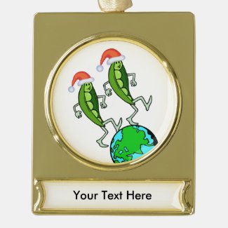 Holiday Peas on Earth ornament