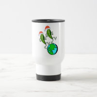 Holiday Peas on Earth Travel Mug