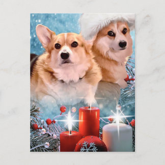 Holiday Pembroke Welsh Corgis Holiday Card