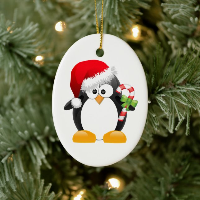 Holiday Penguin Customizable Ornaments (Tree)