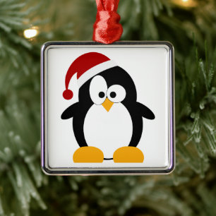 Holiday Penguin Customizable Ornaments