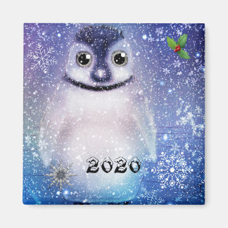 Holiday Penguin Magnet