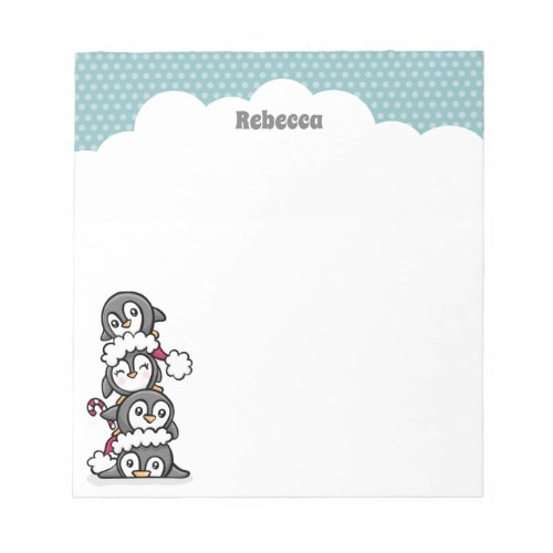 Holiday Penguins Notepad