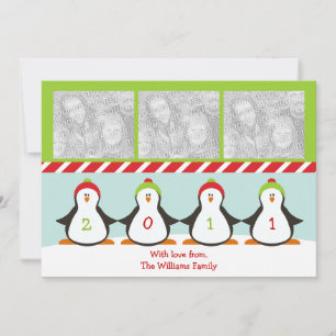 Holiday Penguins Photo Card