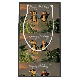 Holiday Penguins Small Gift Bag