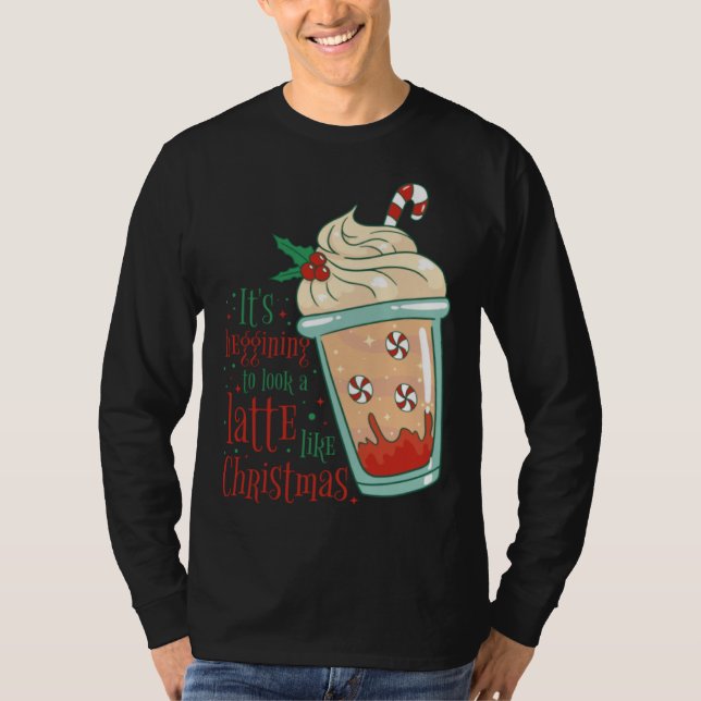 Holiday Peppermint Candy Cane Coffee Graphic Tees (Front)
